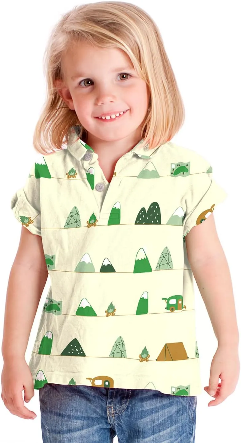 Babysoy Toddler Short Sleeve Polo Shirt - Organic Cotton Unisex Baby Soft Tee