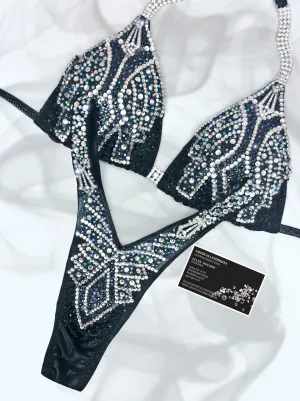 Black & silver figure/physique competition suit Black & silver figure/physique competition suit