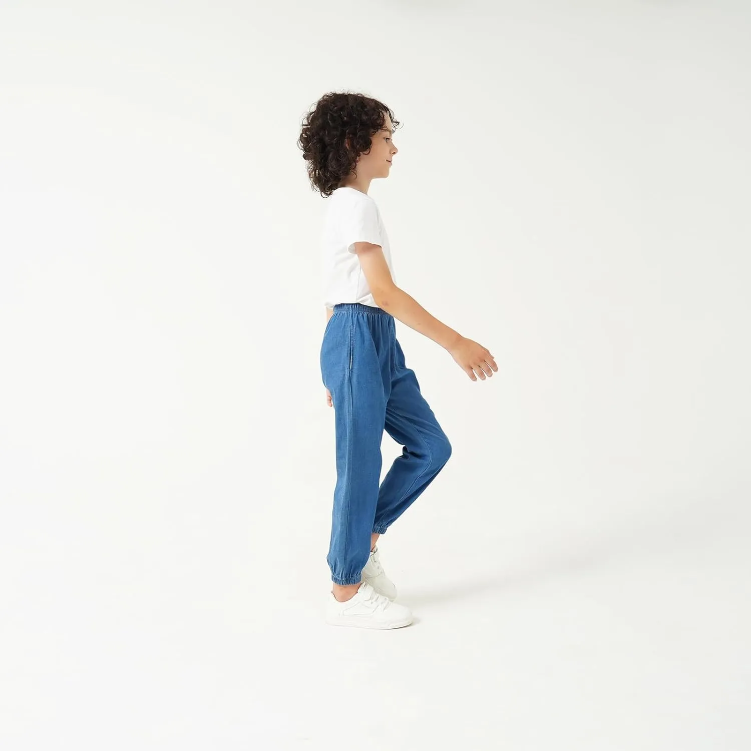 Boys Joggers Pants with Pocket Pull On Lightweight Athletic School Jeans-Style Pants Sweatpants Kids 3-10Y Gift