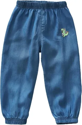 Boys Joggers Pants with Pocket Pull On Lightweight Athletic School Jeans-Style Pants Sweatpants Kids 3-10Y Gift