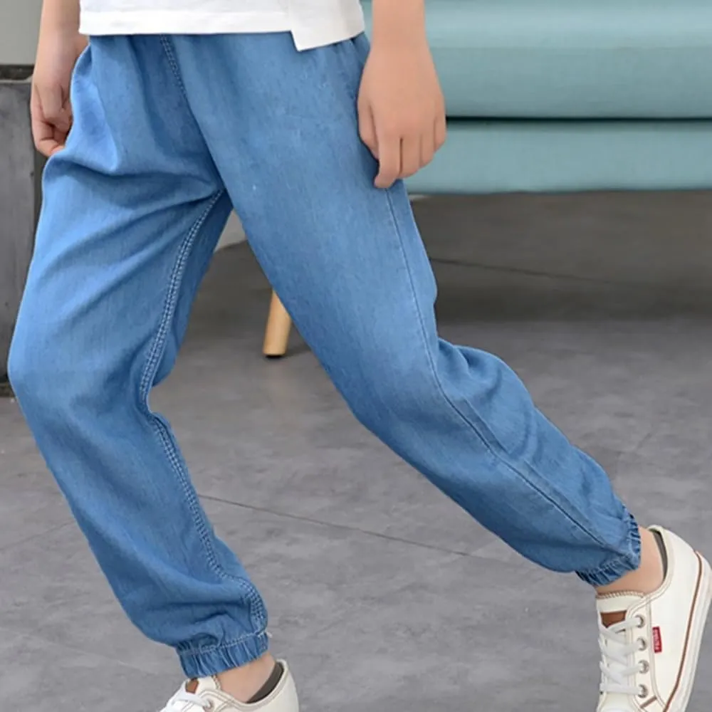 Boys Joggers Pants with Pocket Pull On Lightweight Athletic School Jeans-Style Pants Sweatpants Kids 3-10Y Gift