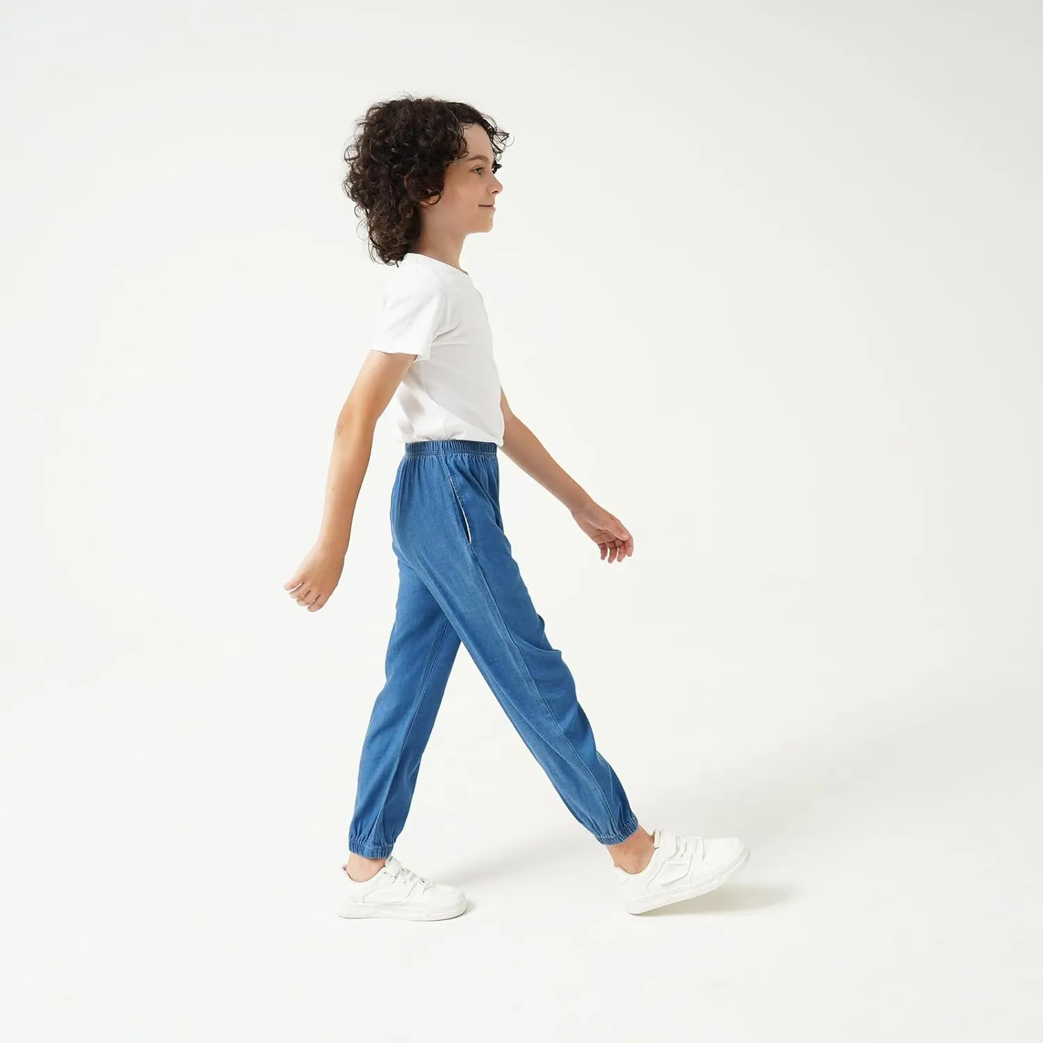 Boys Joggers Pants with Pocket Pull On Lightweight Athletic School Jeans-Style Pants Sweatpants Kids 3-10Y Gift