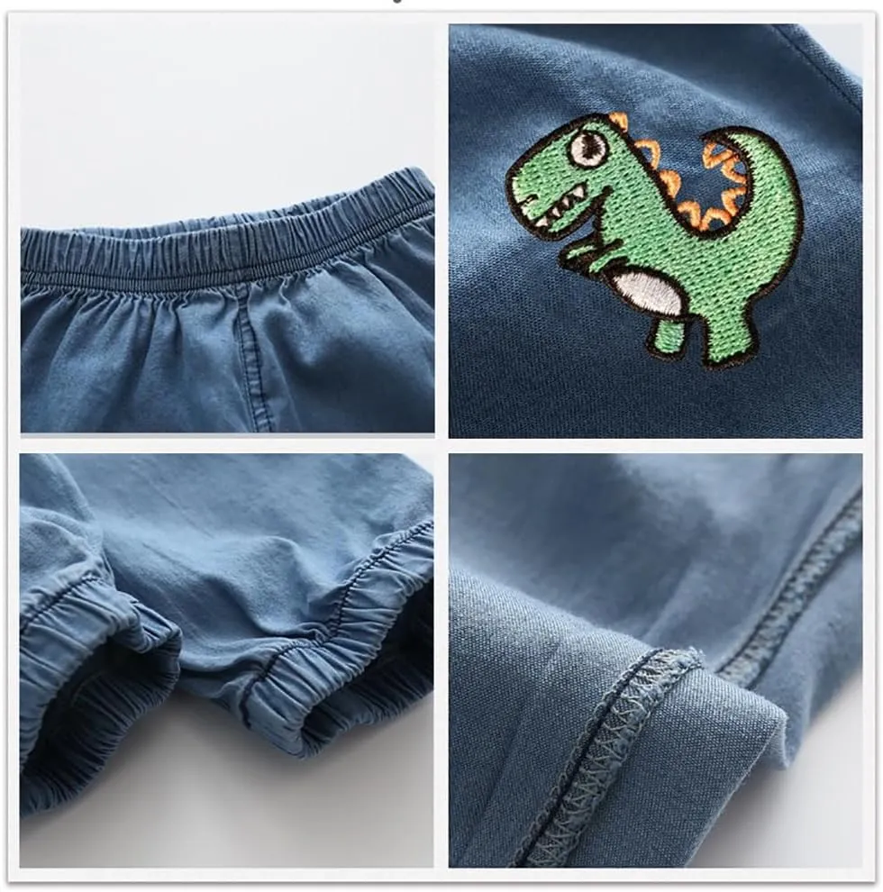Boys Joggers Pants with Pocket Pull On Lightweight Athletic School Jeans-Style Pants Sweatpants Kids 3-10Y Gift