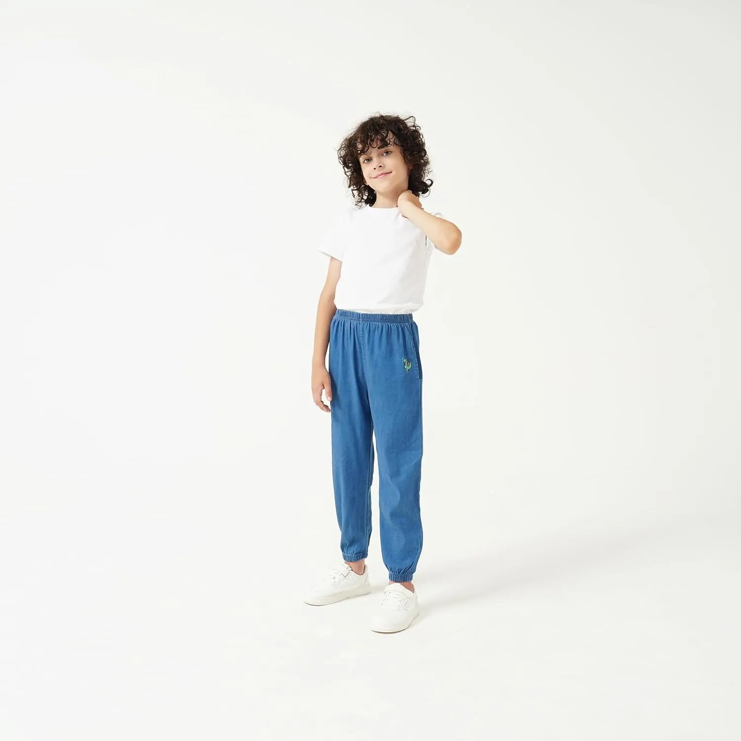 Boys Joggers Pants with Pocket Pull On Lightweight Athletic School Jeans-Style Pants Sweatpants Kids 3-10Y Gift
