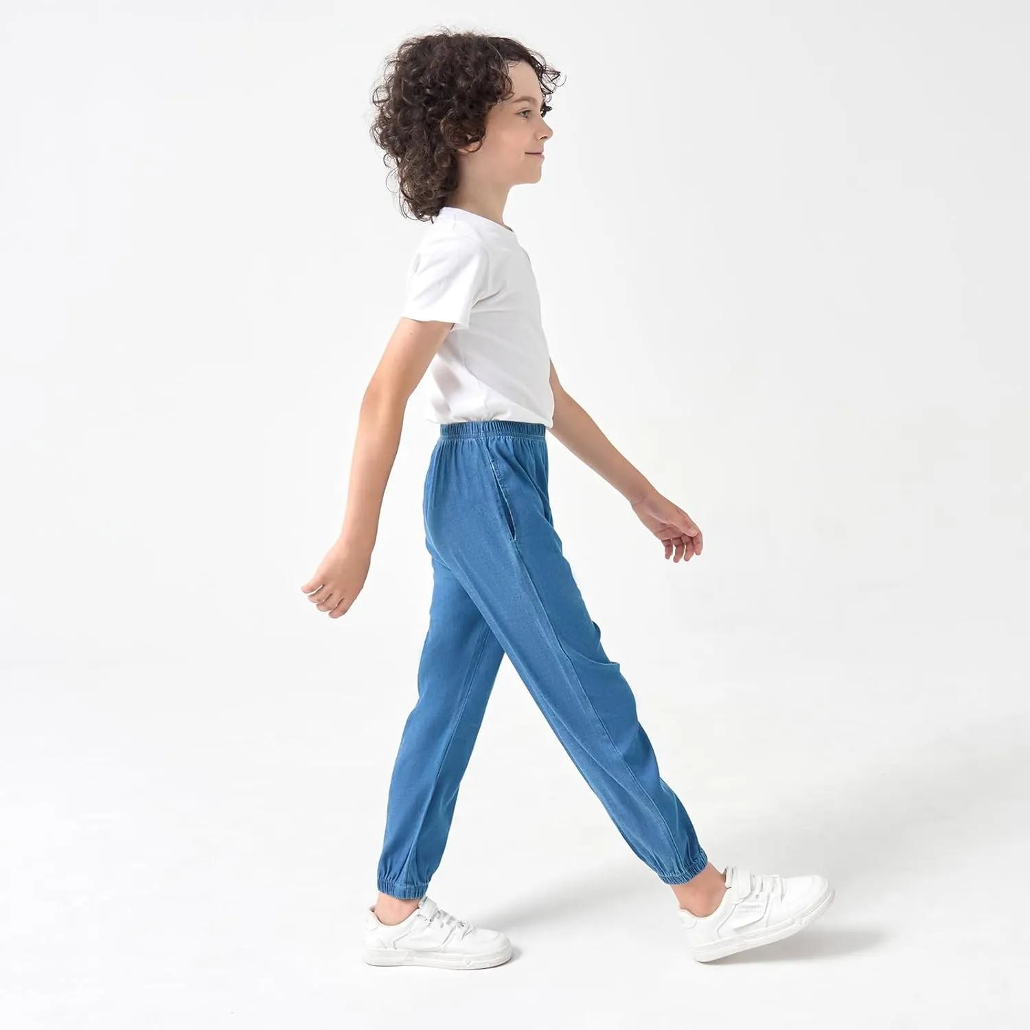 Boys Joggers Pants with Pocket Pull On Lightweight Athletic School Jeans-Style Pants Sweatpants Kids 3-10Y Gift
