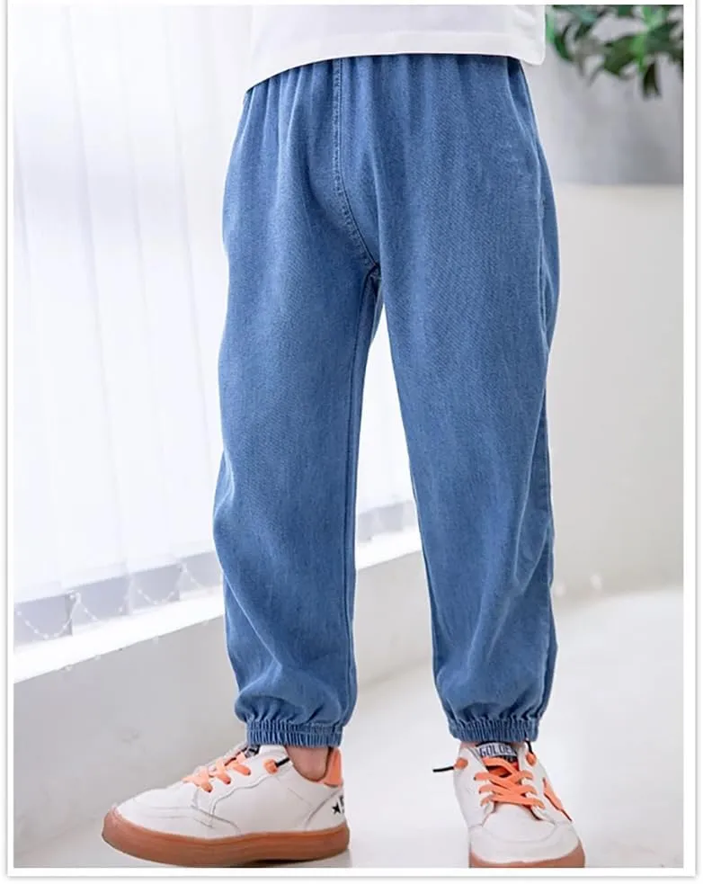 Boys Joggers Pants with Pocket Pull On Lightweight Athletic School Jeans-Style Pants Sweatpants Kids 3-10Y Gift