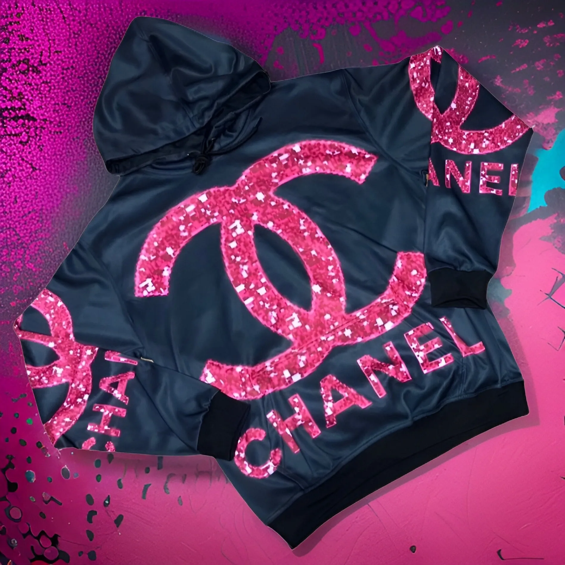 *CH@N3L* FLEECE LINED POLYESTER SWEATSUITS