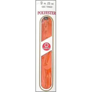 Coats All-Purpose Plastic Zipper 9in Tango