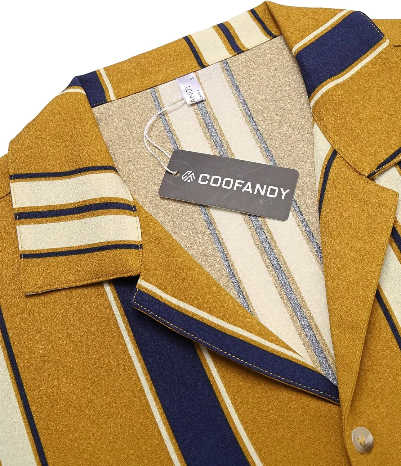 COOFANDY Men Short Sleeve Button Up Shirts Lightweight Beach Wear Tropical Hawaiian Shirt