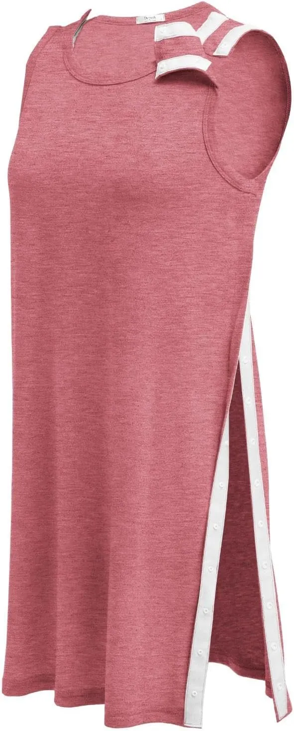 Deyeek Women's Post Shoulder Surgery Dress Full Tear Away Sleeveless Tank Dress After Rotator Cuff Adaptive Clothing