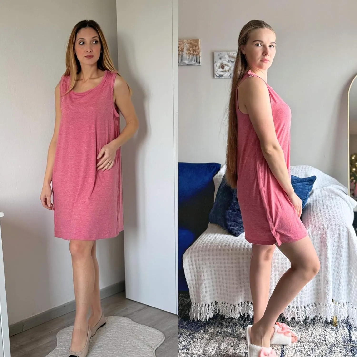 Deyeek Women's Post Shoulder Surgery Dress Full Tear Away Sleeveless Tank Dress After Rotator Cuff Adaptive Clothing