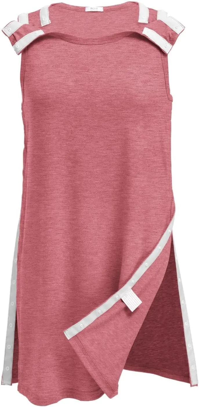 Deyeek Women's Post Shoulder Surgery Dress Full Tear Away Sleeveless Tank Dress After Rotator Cuff Adaptive Clothing