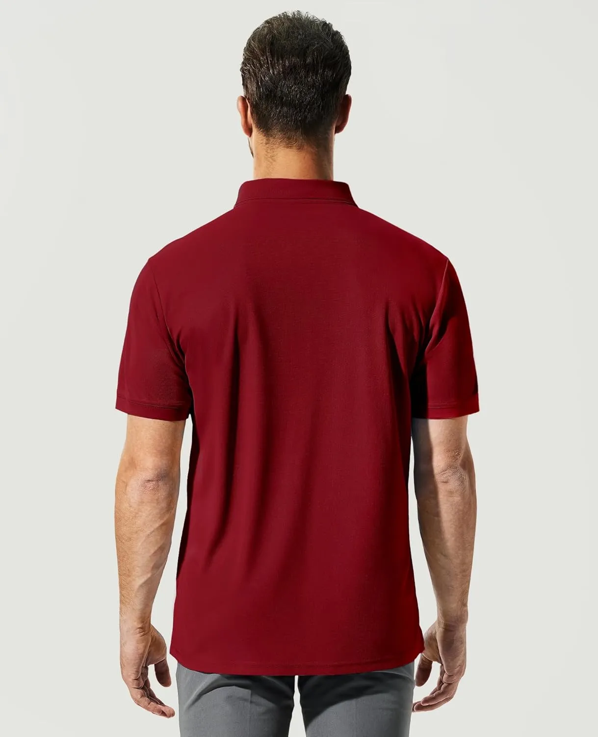 Haimont Mens Polo Shirts Dry Fit Performance Collared Shirts Short Sleeve Casual Moisture Wicking Shirts