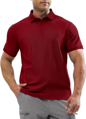 Haimont Mens Polo Shirts Dry Fit Performance Collared Shirts Short Sleeve Casual Moisture Wicking Shirts