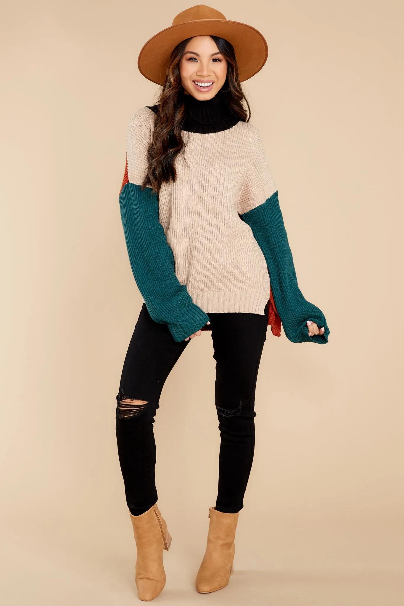 If The Groove Fits Light Taupe Sweater