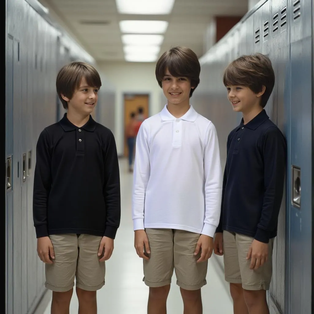 INGEAR Boys Long Sleeve Polo Shirt - School Uniforms/Golf/Casual Wear 2PK