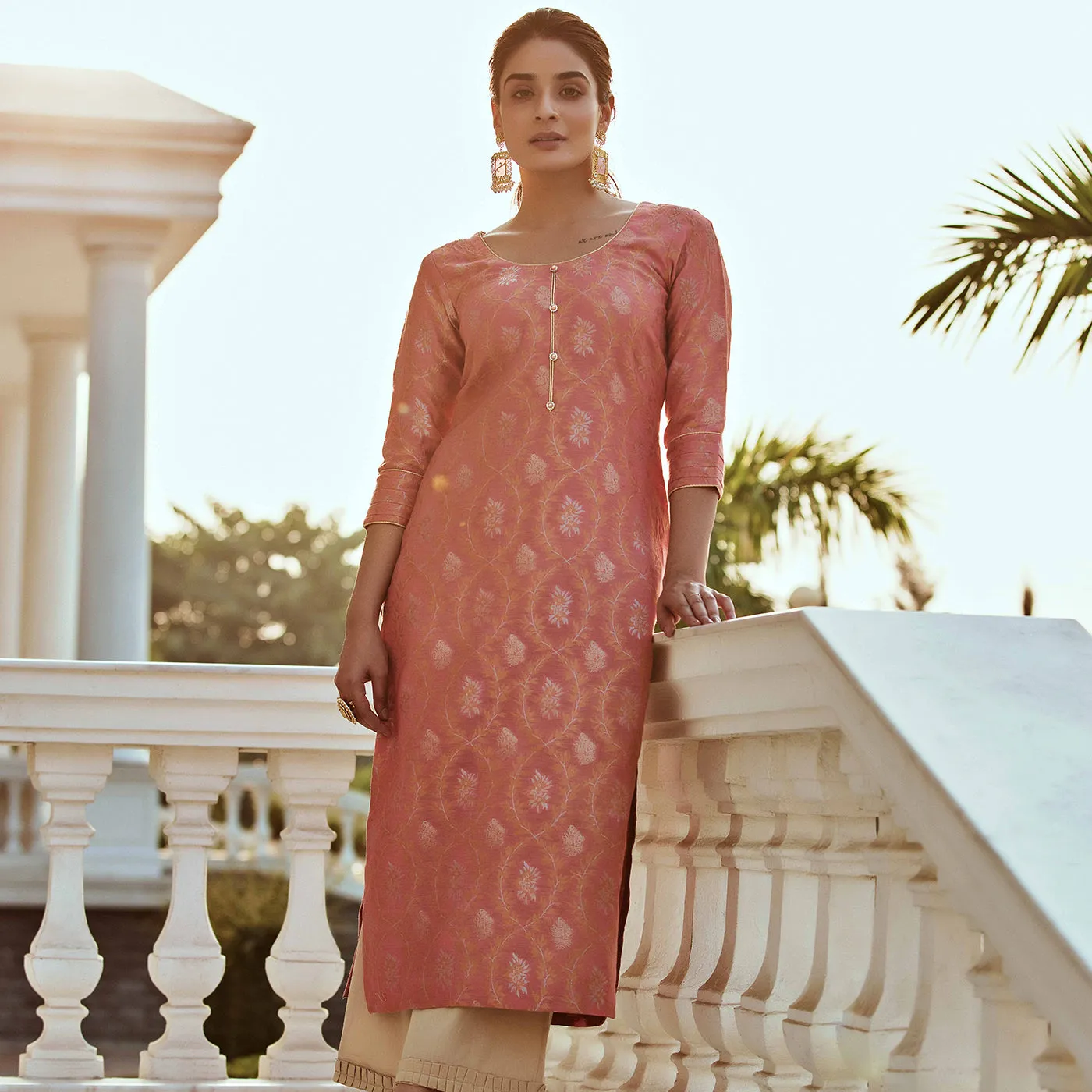 Meher: The Woven Design Unstitched Suit Set