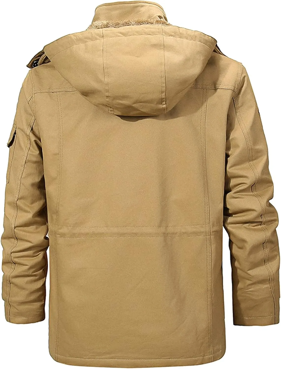Men's Bomber Jacket with Hood Quilted Full Zip Winter Flight Work Padded Outerwear Heavyweight Warm Trucker Jackets