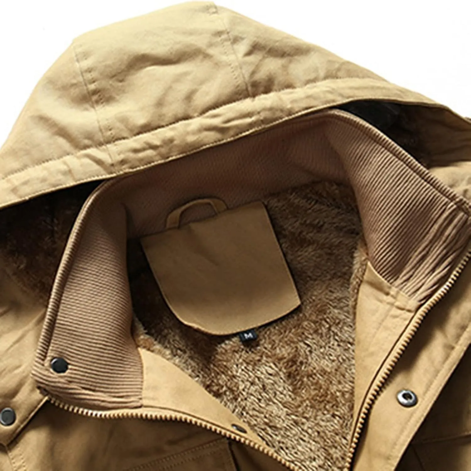 Men's Bomber Jacket with Hood Quilted Full Zip Winter Flight Work Padded Outerwear Heavyweight Warm Trucker Jackets