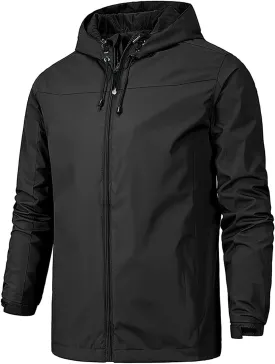 Men's Rain Jackets Waterproof With Hood Windbreaker Jacket Outdoor Lightweight Shell Coat For Jacket, XL-5XL