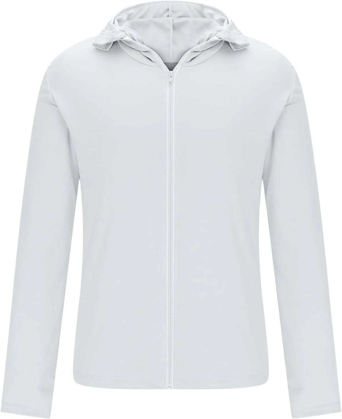 Men's UPF 50  Lightweight Jacket Full Zip Sun Protection Hoodie Long Sleeve Hiking Fishing Sun Shirts with Pockets