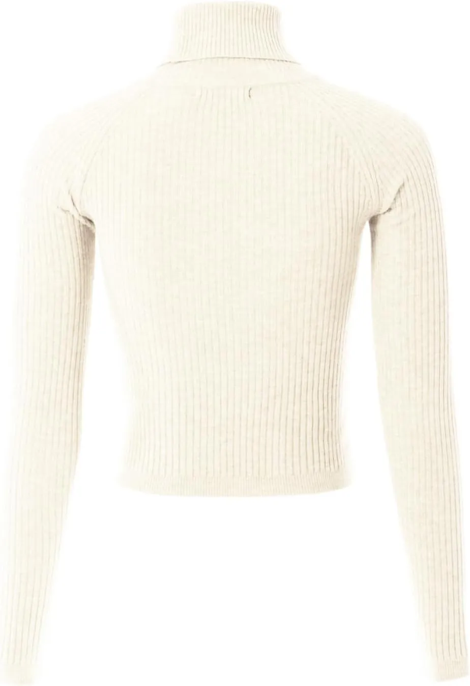 MixMatchy Women's Ribbed Turtle Neck Crop Top