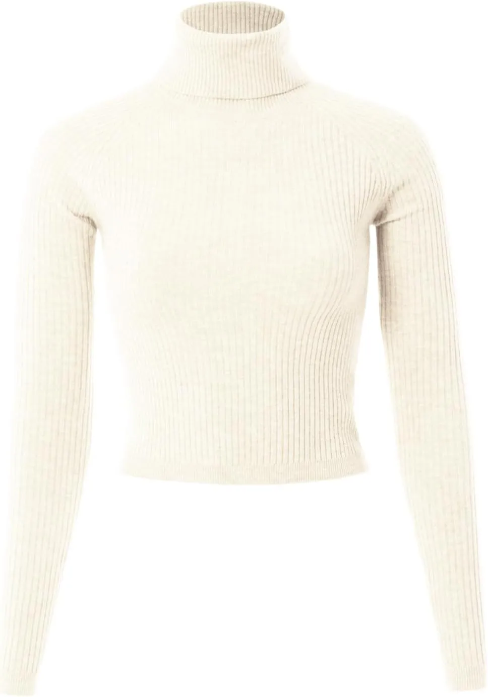 MixMatchy Women's Ribbed Turtle Neck Crop Top