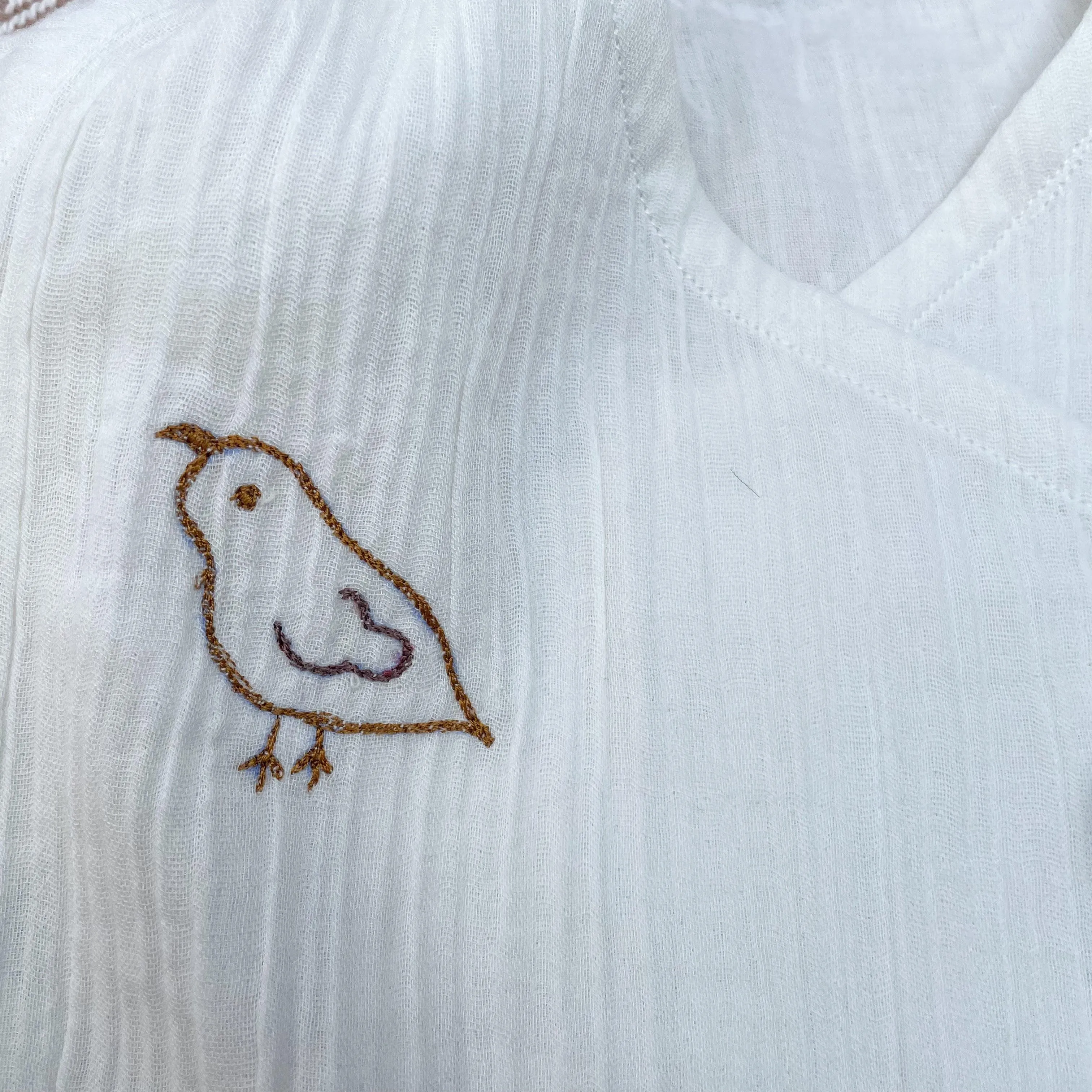 Muslin Jhabla Set - Bird