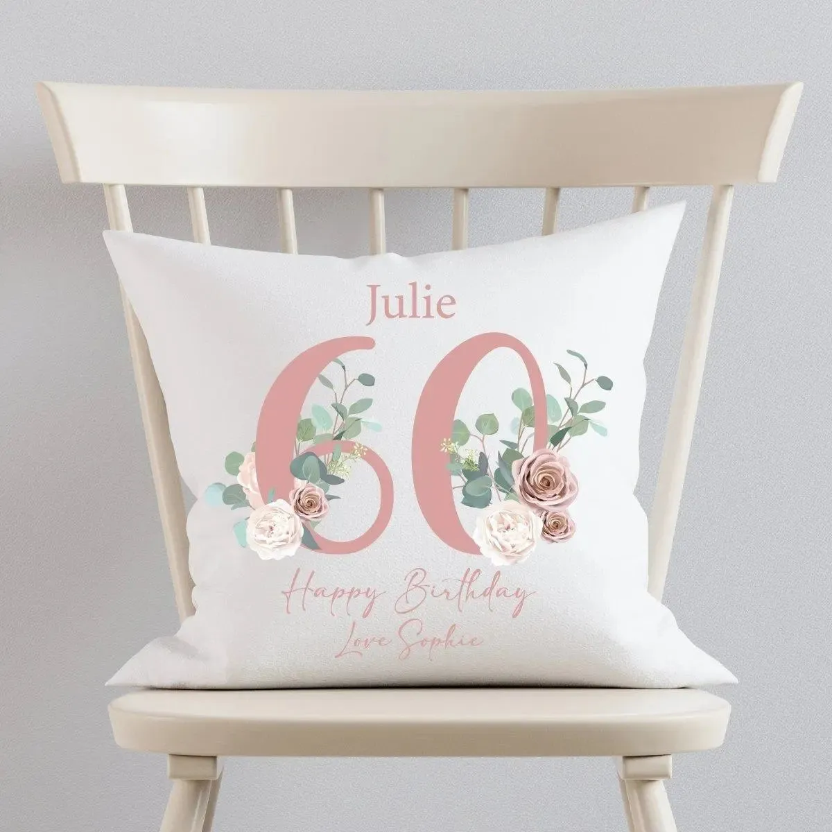 Personalised Birthday Cushion, Birthday Age Cushion, Party Decor, Milestone Birthday Cushion, Milestone Birthday Gift, Age Gift, 18th Gift