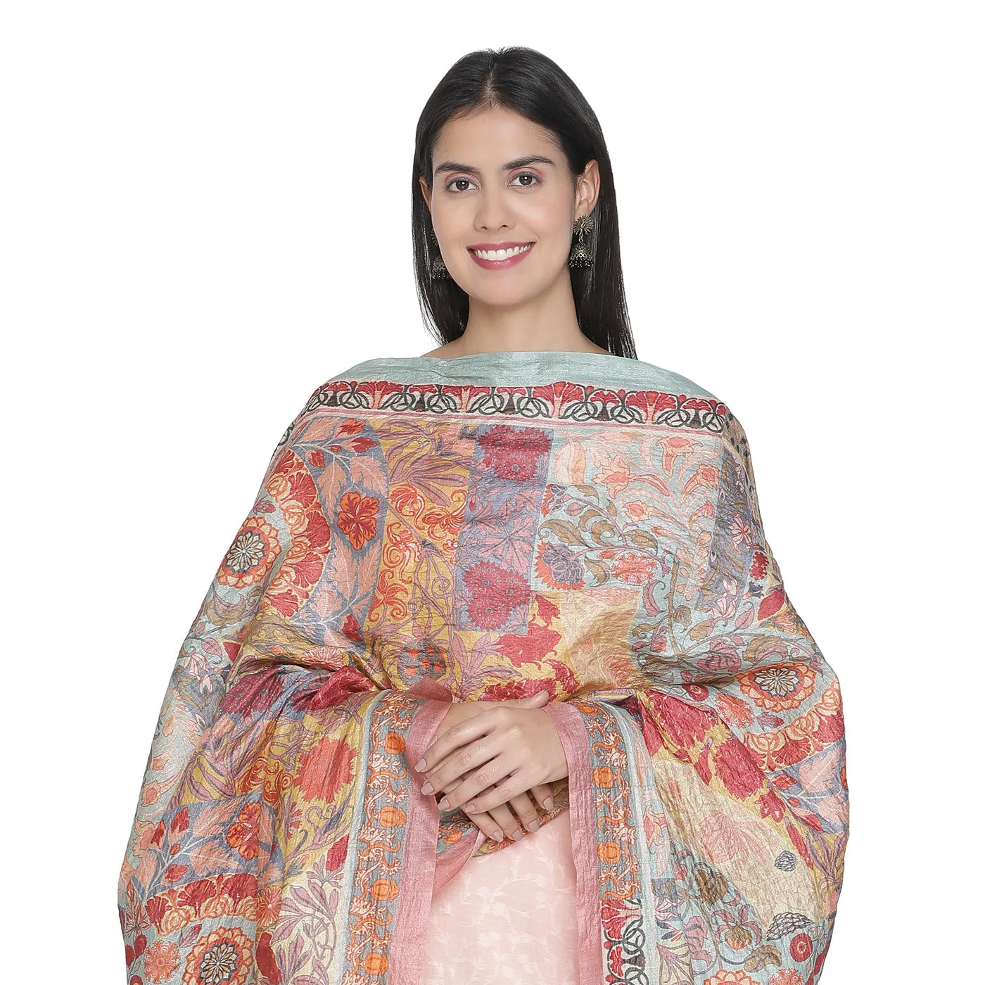 Pink Woven Design Unstitched Suit Co-ords Set