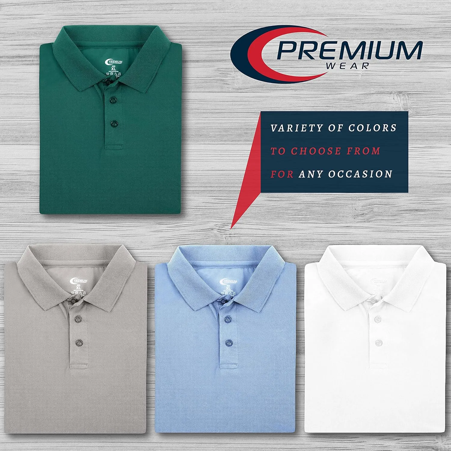 Premium Wear Boys High Moisture Wicking Polo T Shirts