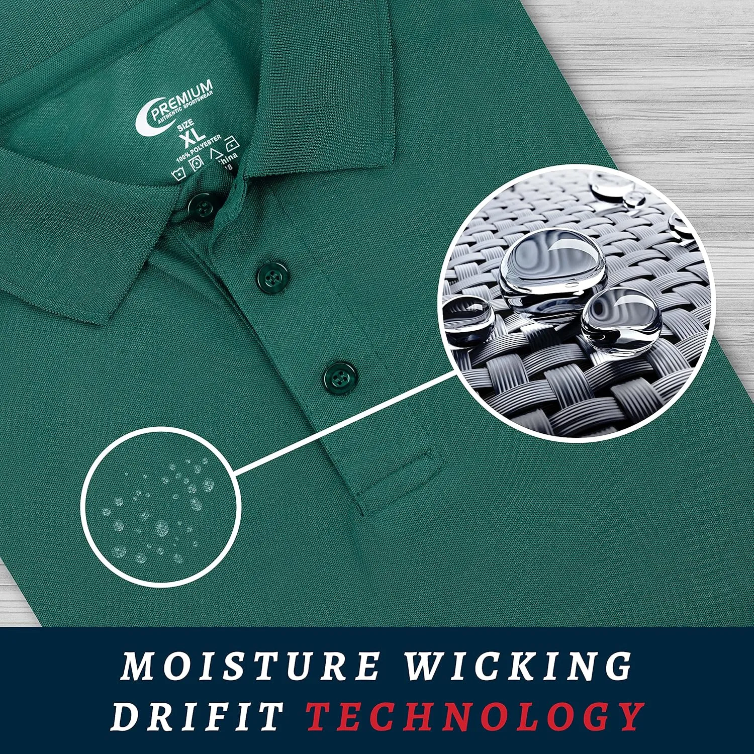 Premium Wear Boys High Moisture Wicking Polo T Shirts