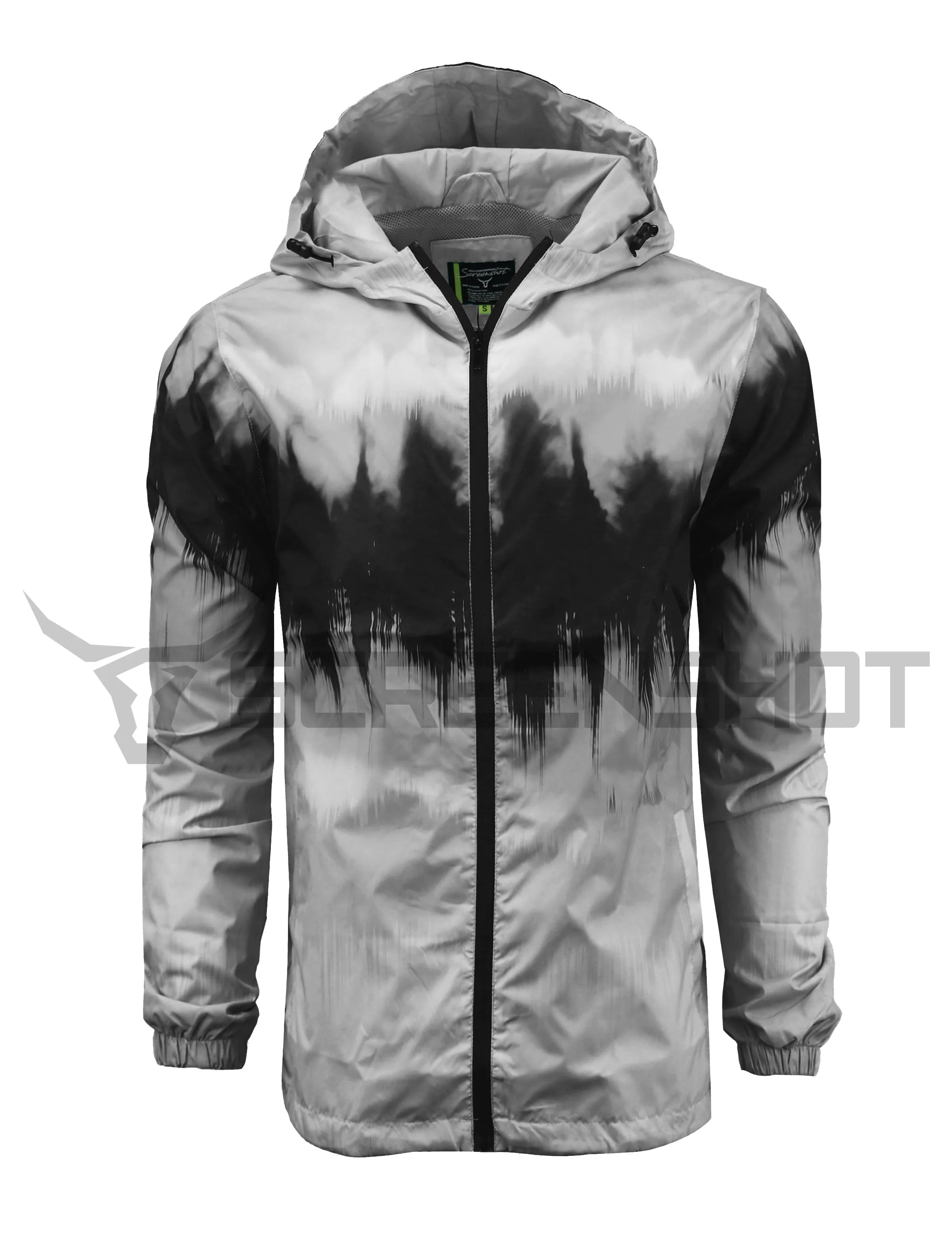 S51006-TIE DYE WINDBREAKER JACKET (GREY)