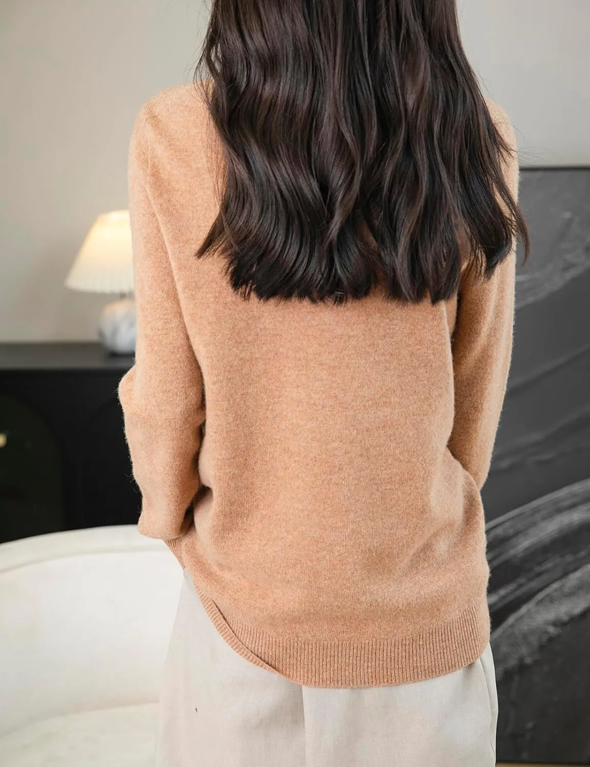 Women's Turtleneck 100% Merino Wool 2025 First-Line Ready to Wear Fall Winter Seamless Knit Pullover Sweater