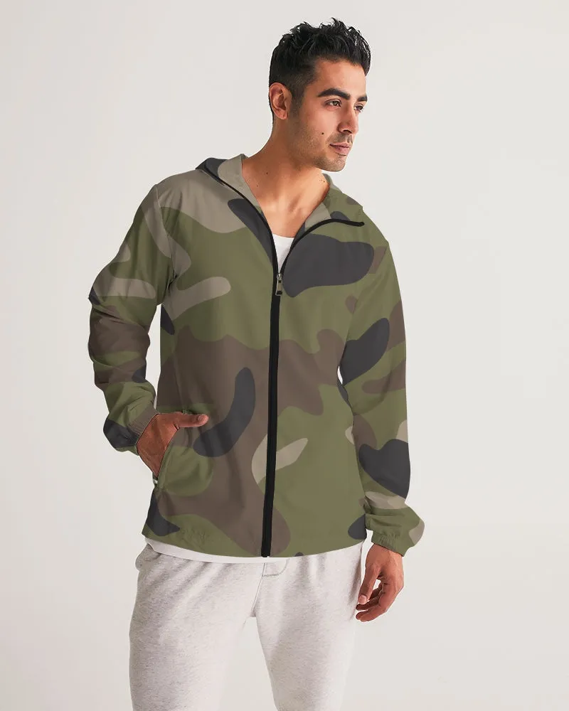 Woodland Camo Men's Windbreaker Jacket
