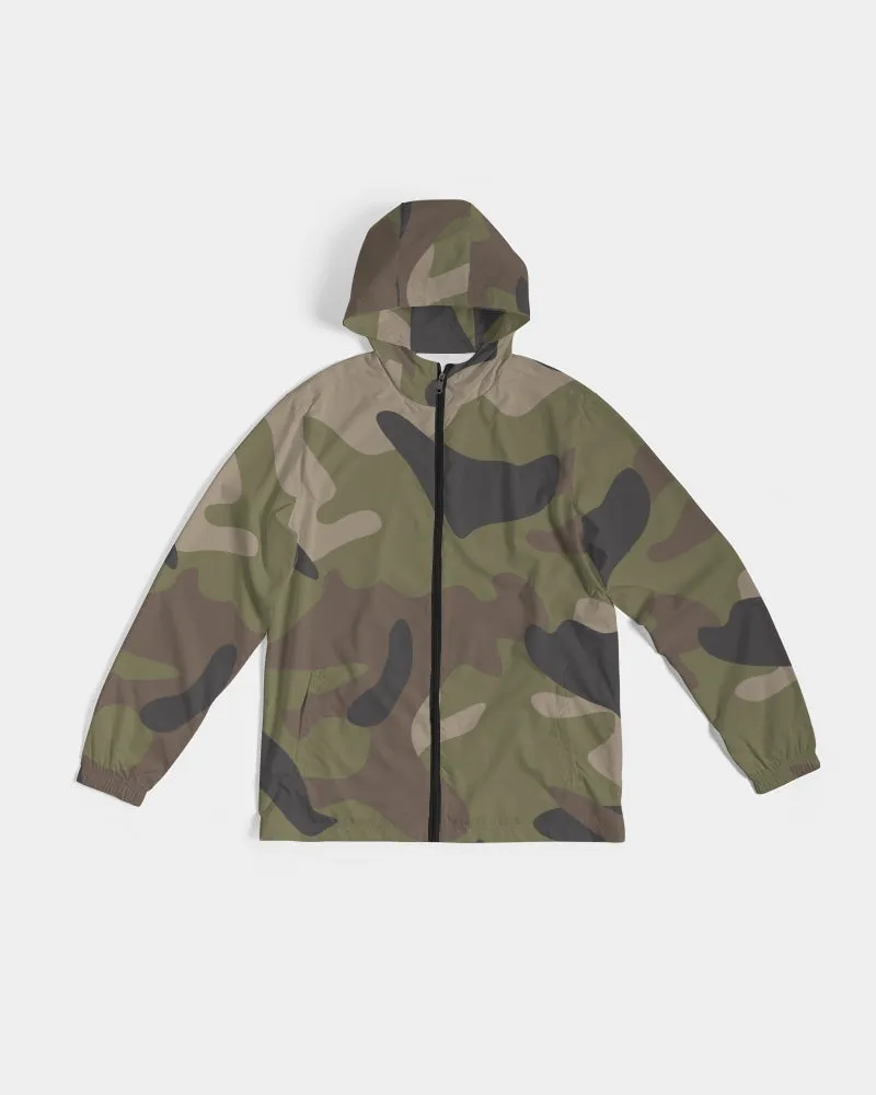 Woodland Camo Men's Windbreaker Jacket