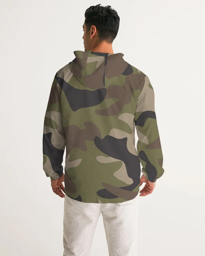 Woodland Camo Men's Windbreaker Jacket