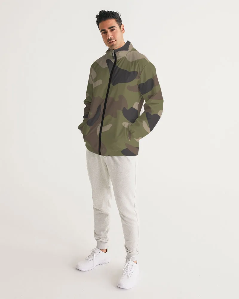 Woodland Camo Men's Windbreaker Jacket